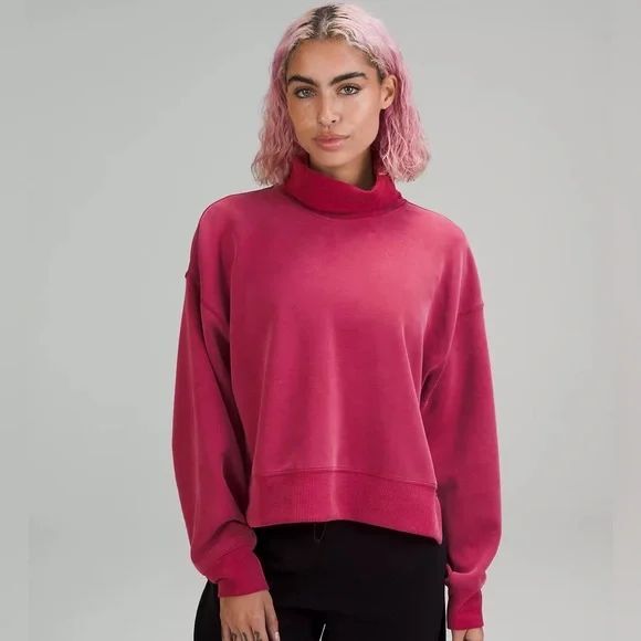 Lululemon Softstreme Turtleneck Pullover Size‎ 6 in Pomegranate / o2 - Picture 1 of 9